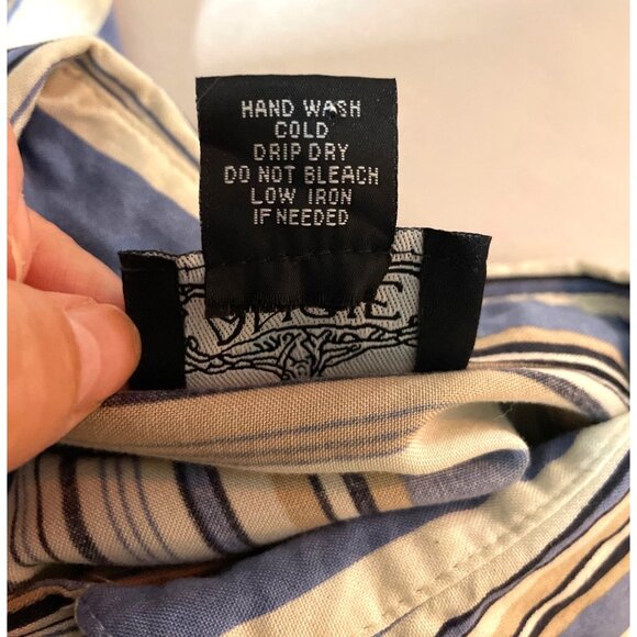 Vintage Y2K Angie Women's Striped Twist Front Crop Top with Long Sleeves Size M - Picture 4 of 6